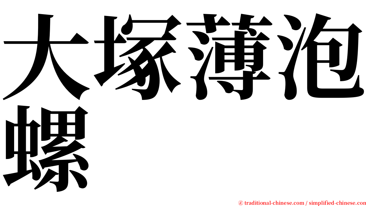 大塚薄泡螺 serif font