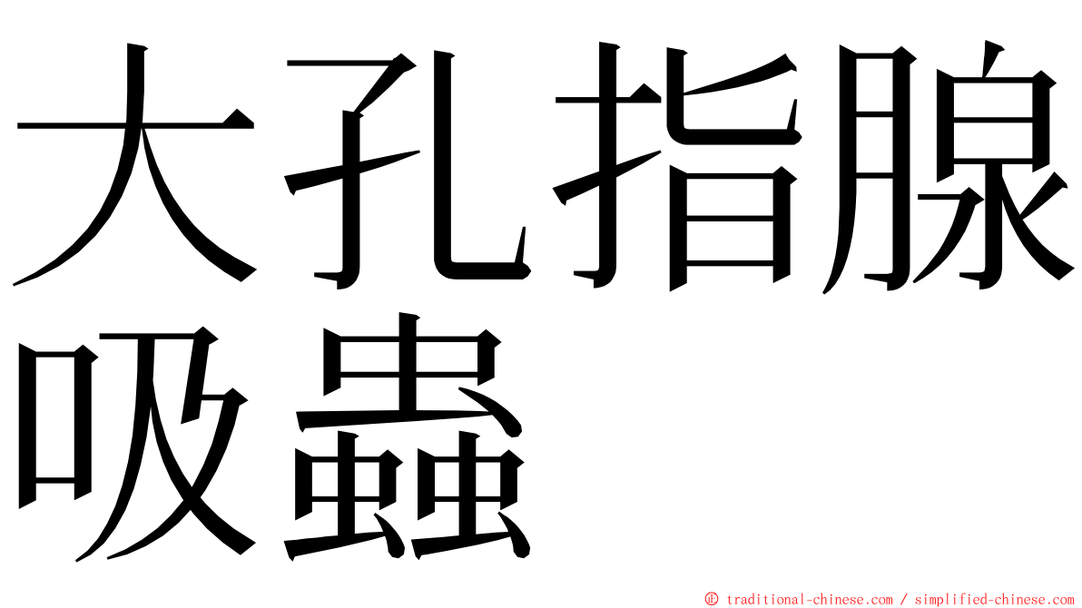 大孔指腺吸蟲 ming font