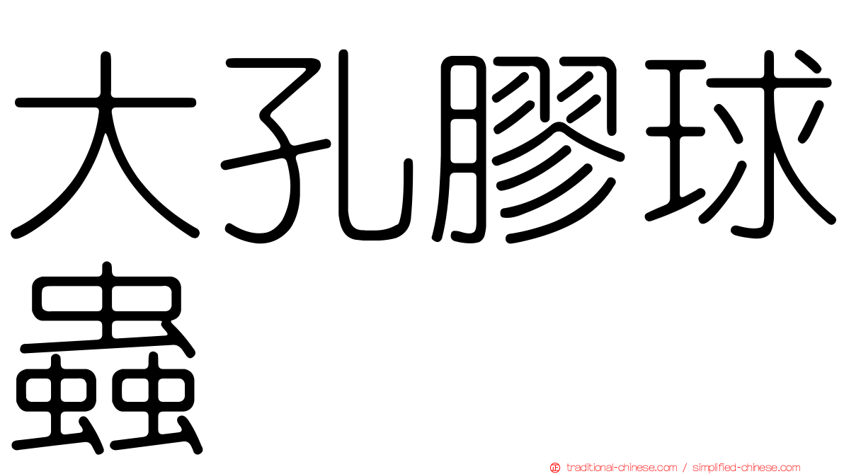 大孔膠球蟲