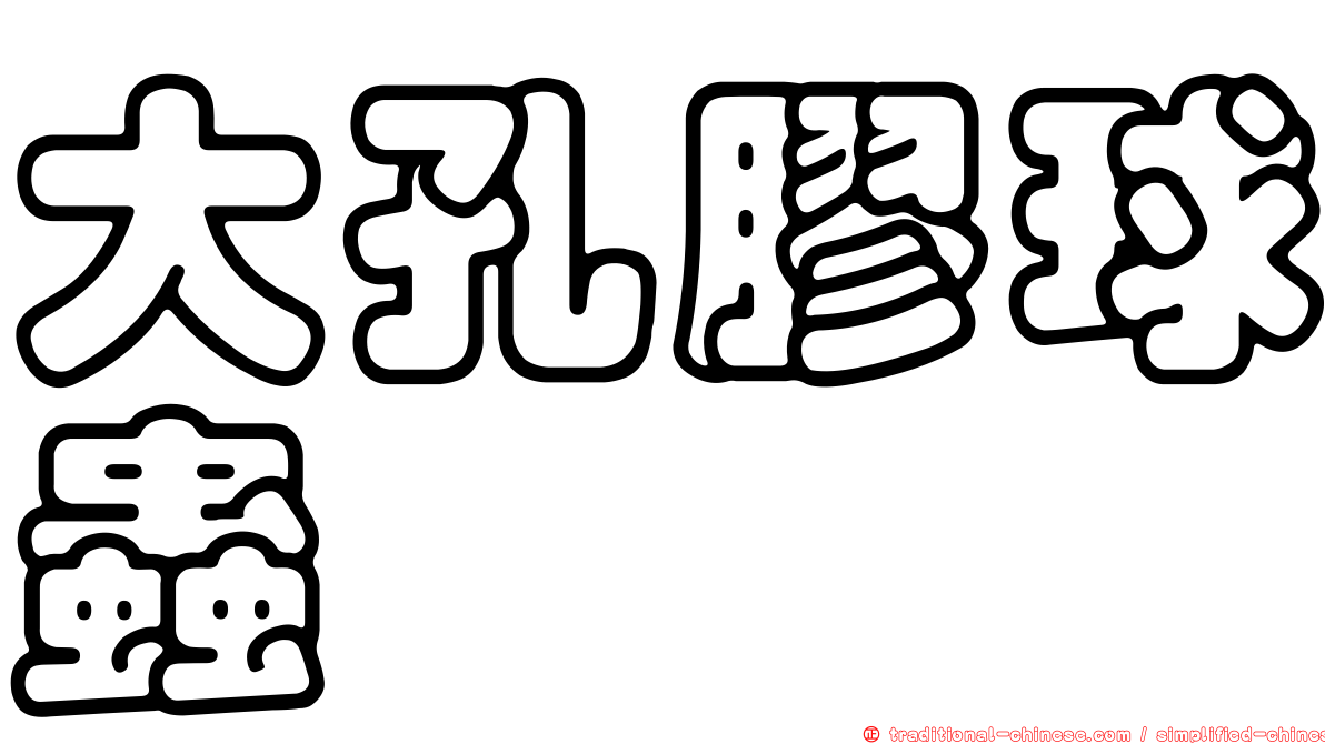 大孔膠球蟲
