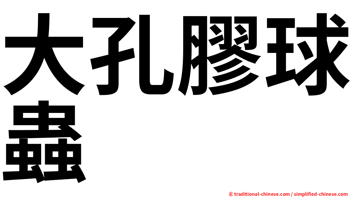 大孔膠球蟲