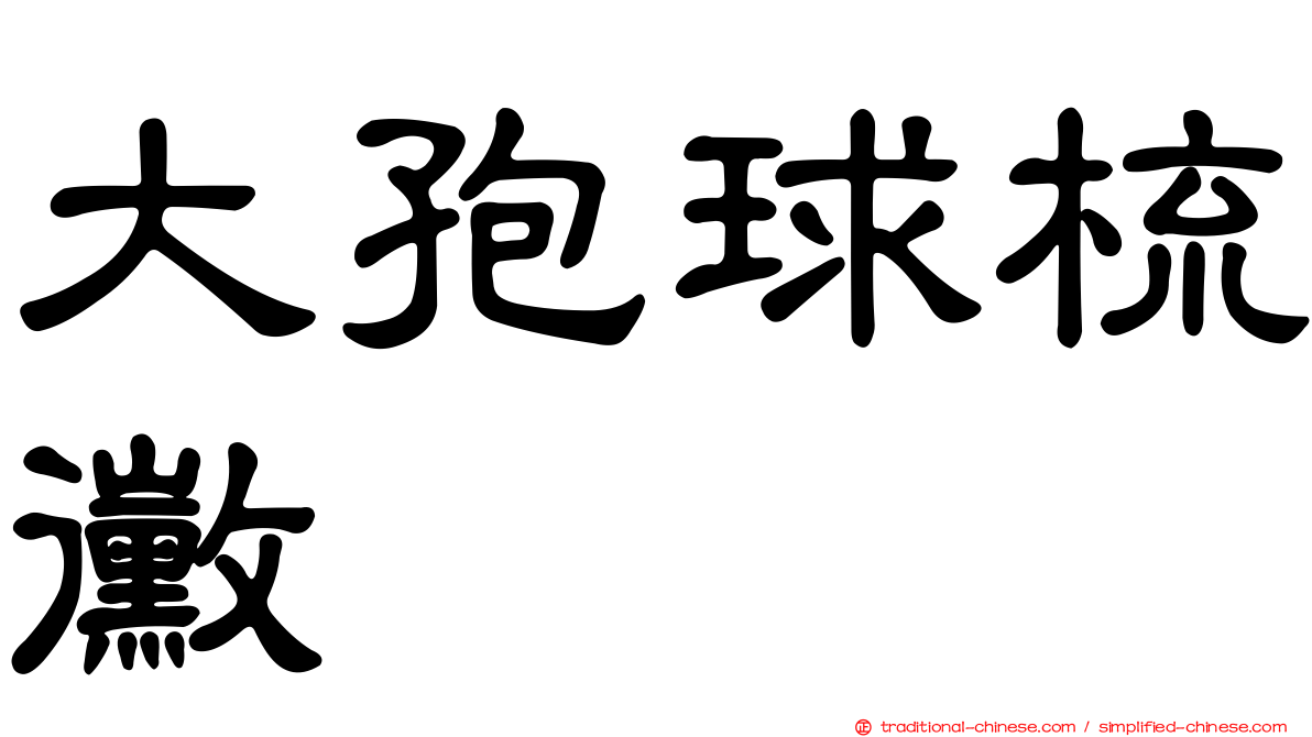 大孢球梳黴