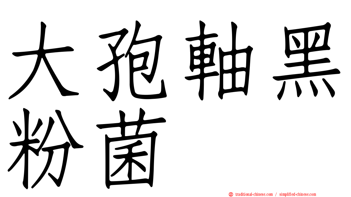 大孢軸黑粉菌