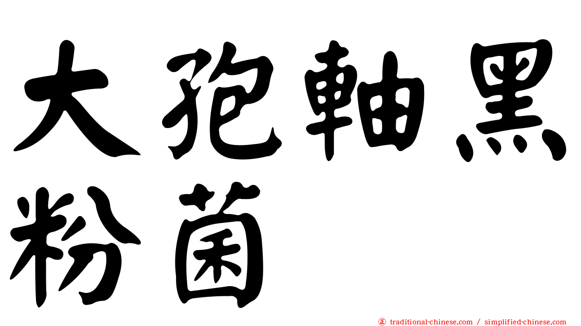 大孢軸黑粉菌