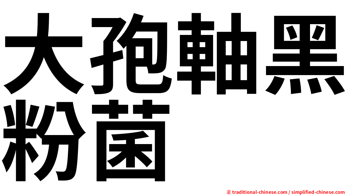 大孢軸黑粉菌