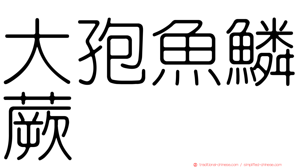 大孢魚鱗蕨