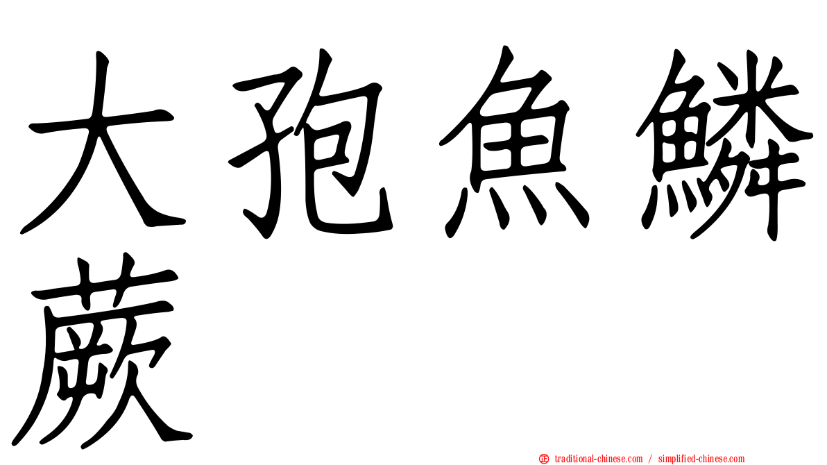 大孢魚鱗蕨