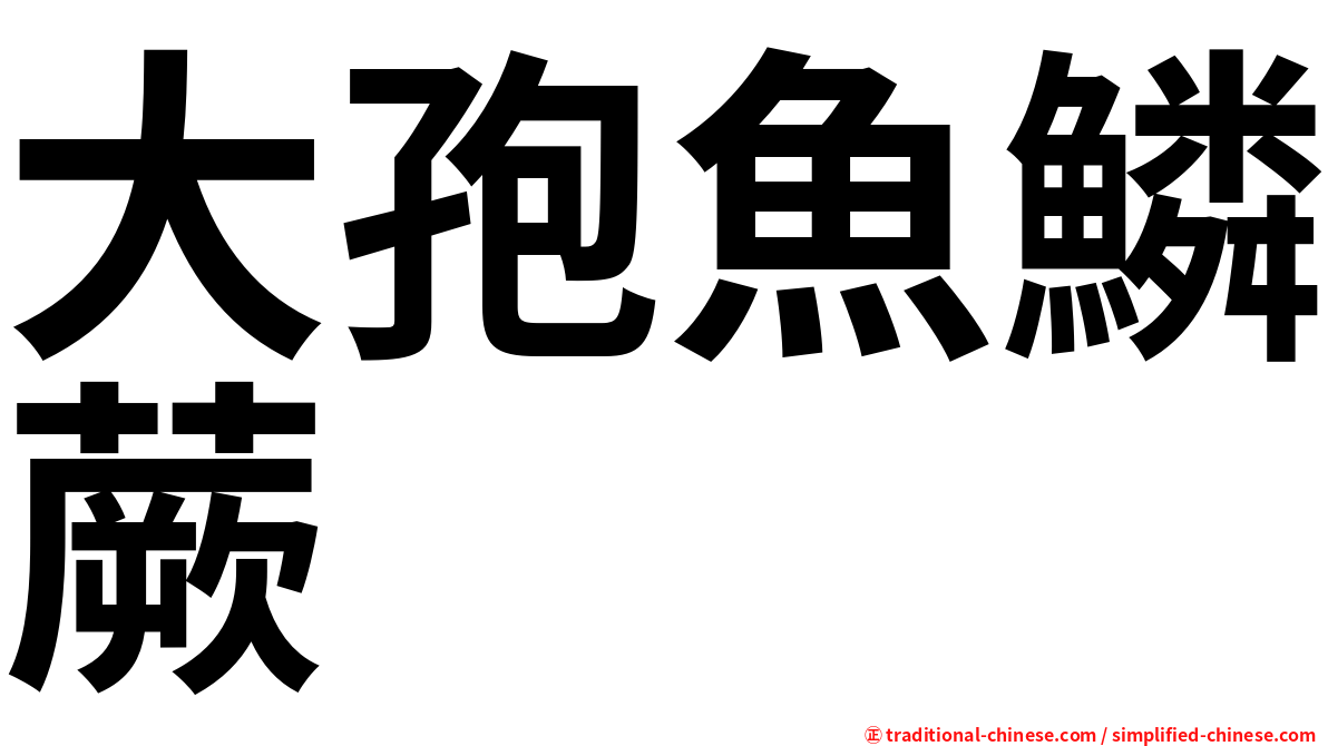 大孢魚鱗蕨