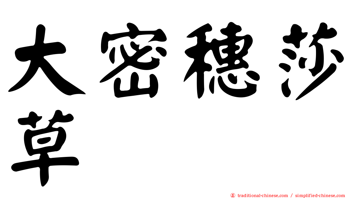 大密穗莎草