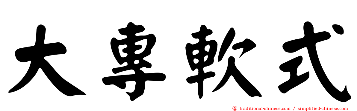 大專軟式
