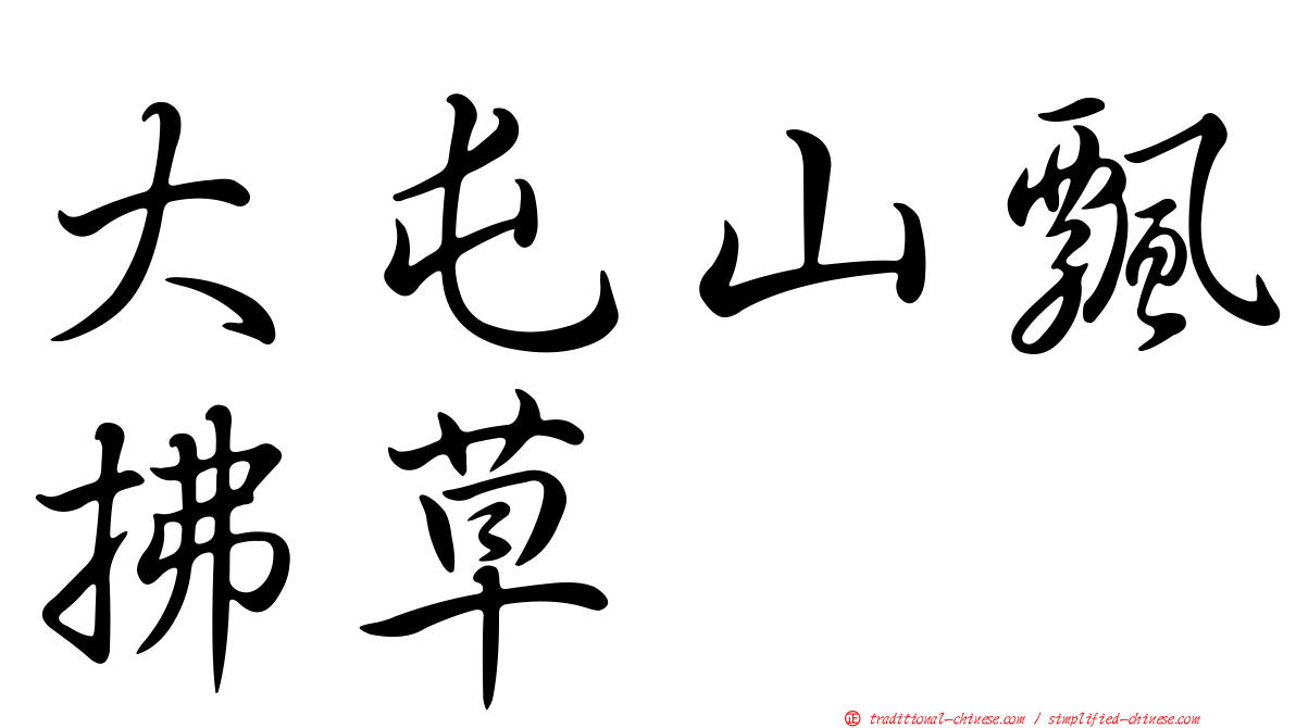 大屯山飄拂草