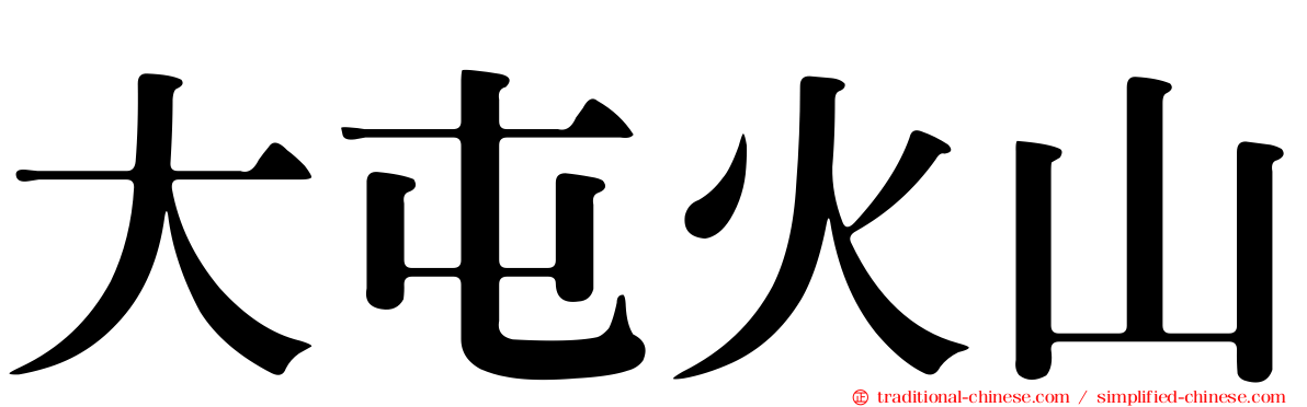 大屯火山