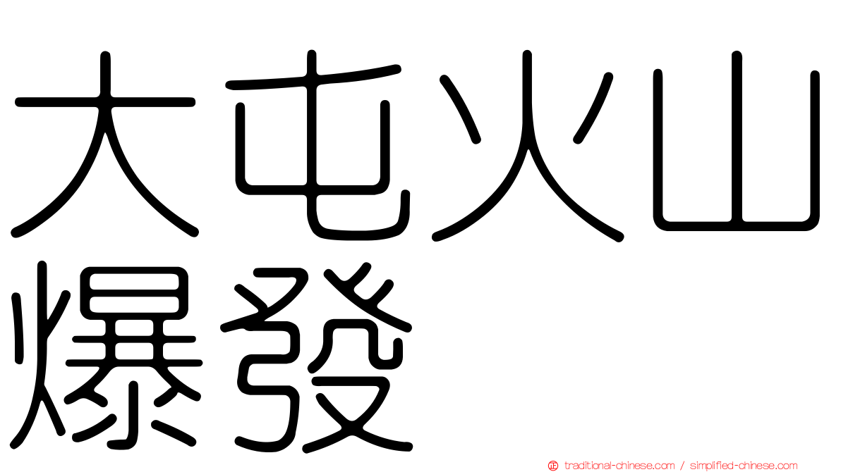 大屯火山爆發