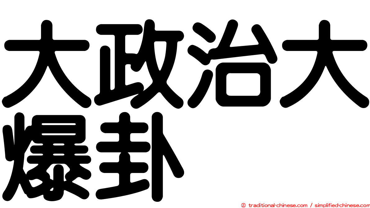 大政治大爆卦