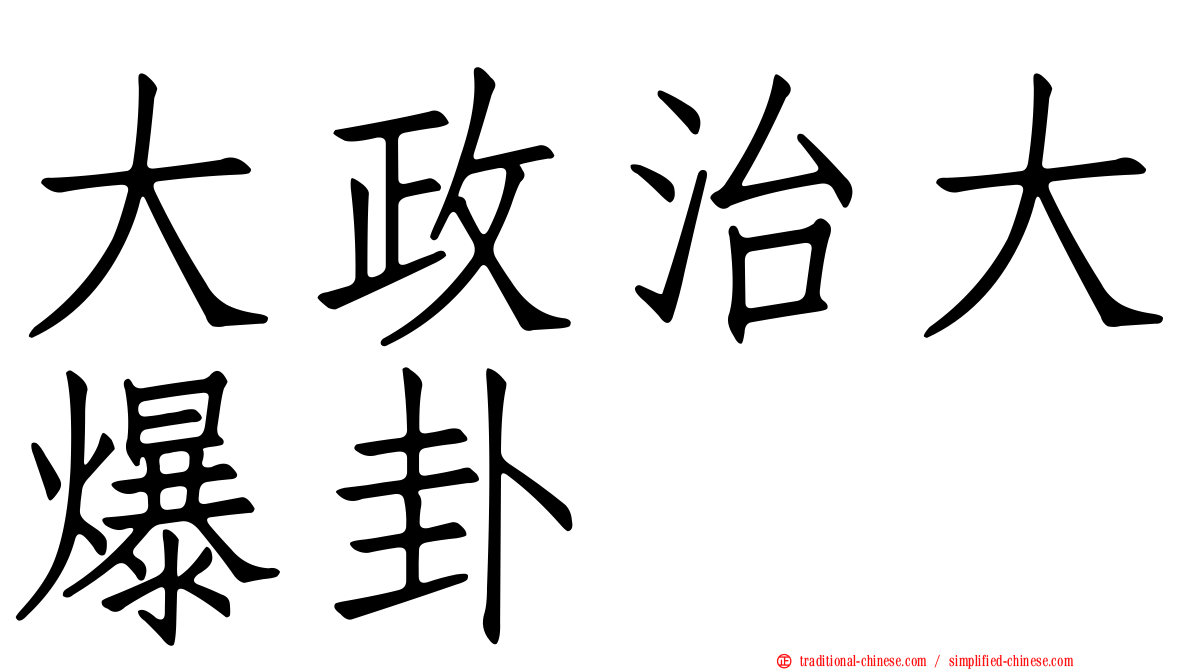 大政治大爆卦