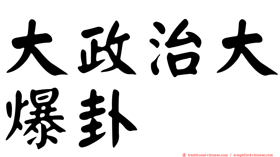 大政治大爆卦