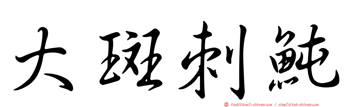 大斑刺魨