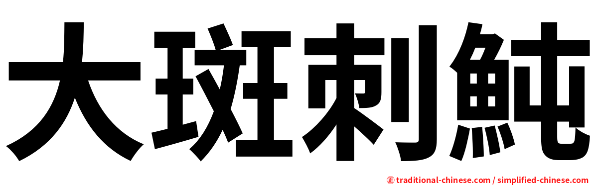 大斑刺魨