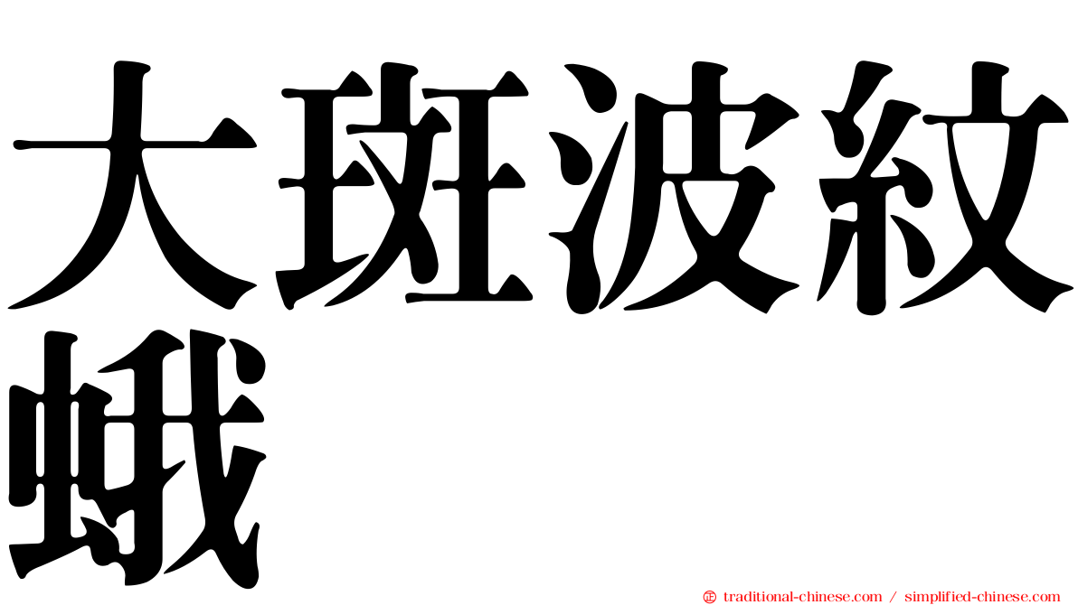 大斑波紋蛾