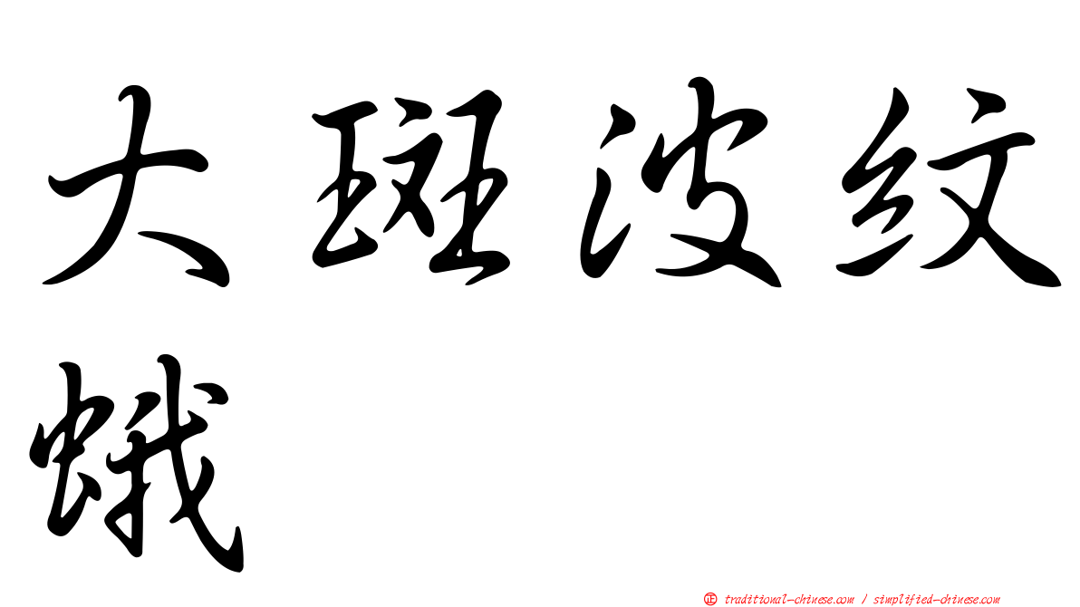 大斑波紋蛾