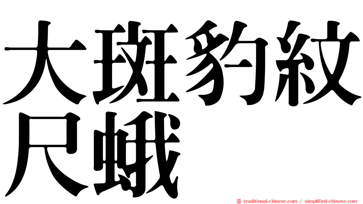 大斑豹紋尺蛾