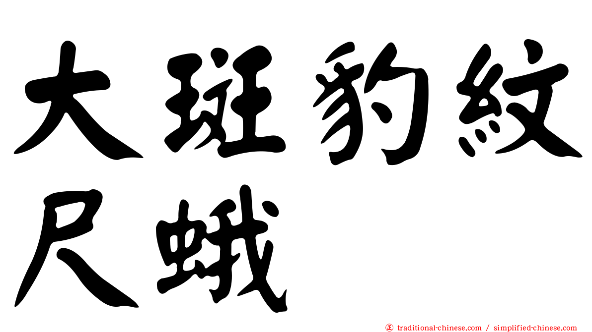 大斑豹紋尺蛾