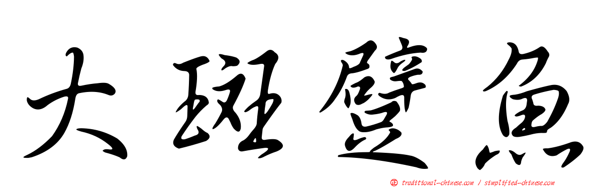 大斑躄魚