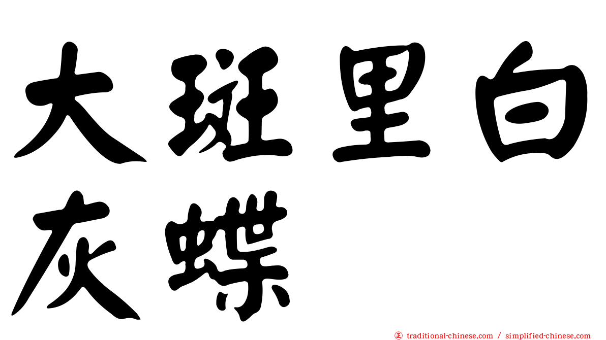 大斑里白灰蝶
