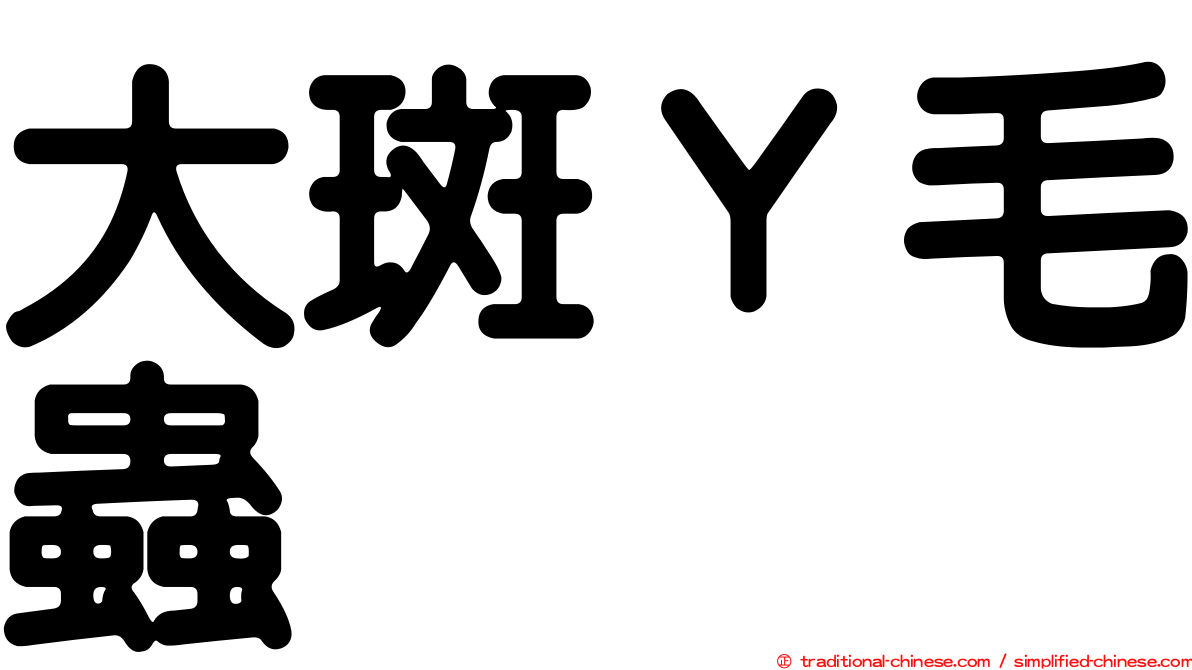 大斑Ｙ毛蟲