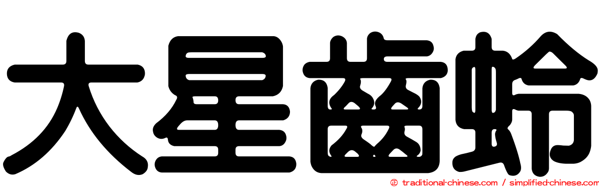 大星齒蛉