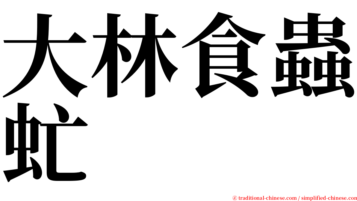 大林食蟲虻 serif font