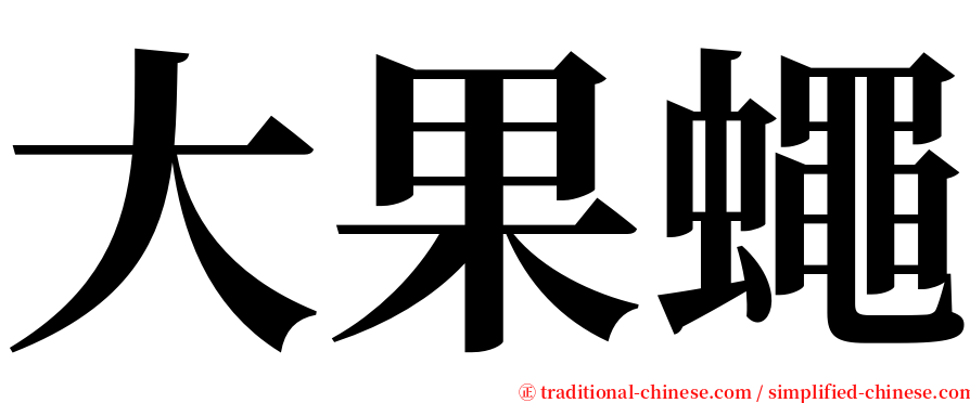 大果蠅 serif font