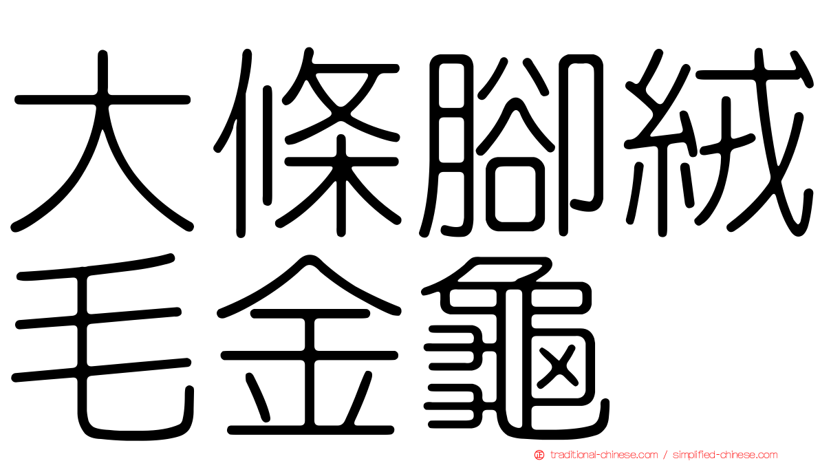 大條腳絨毛金龜