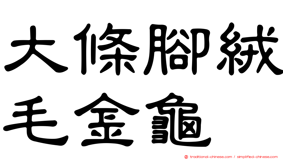 大條腳絨毛金龜