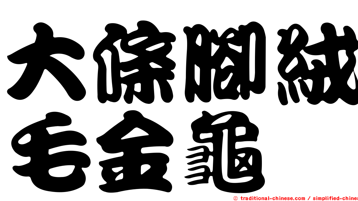 大條腳絨毛金龜
