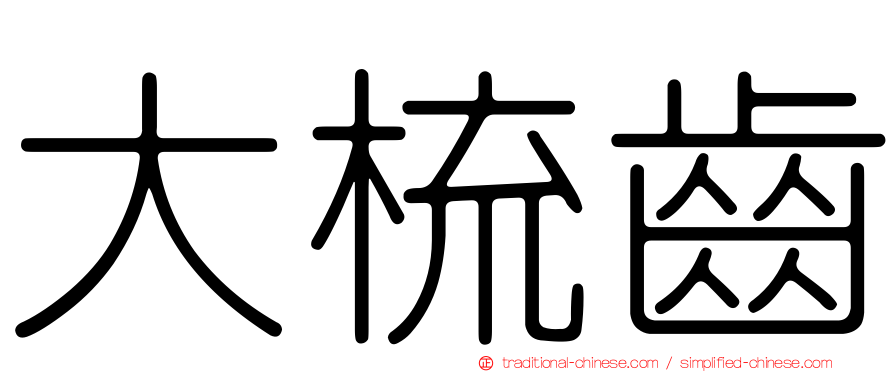 大梳齒