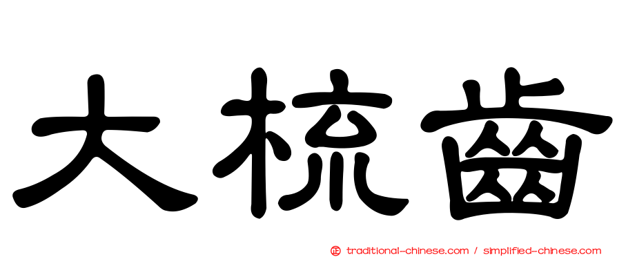 大梳齒