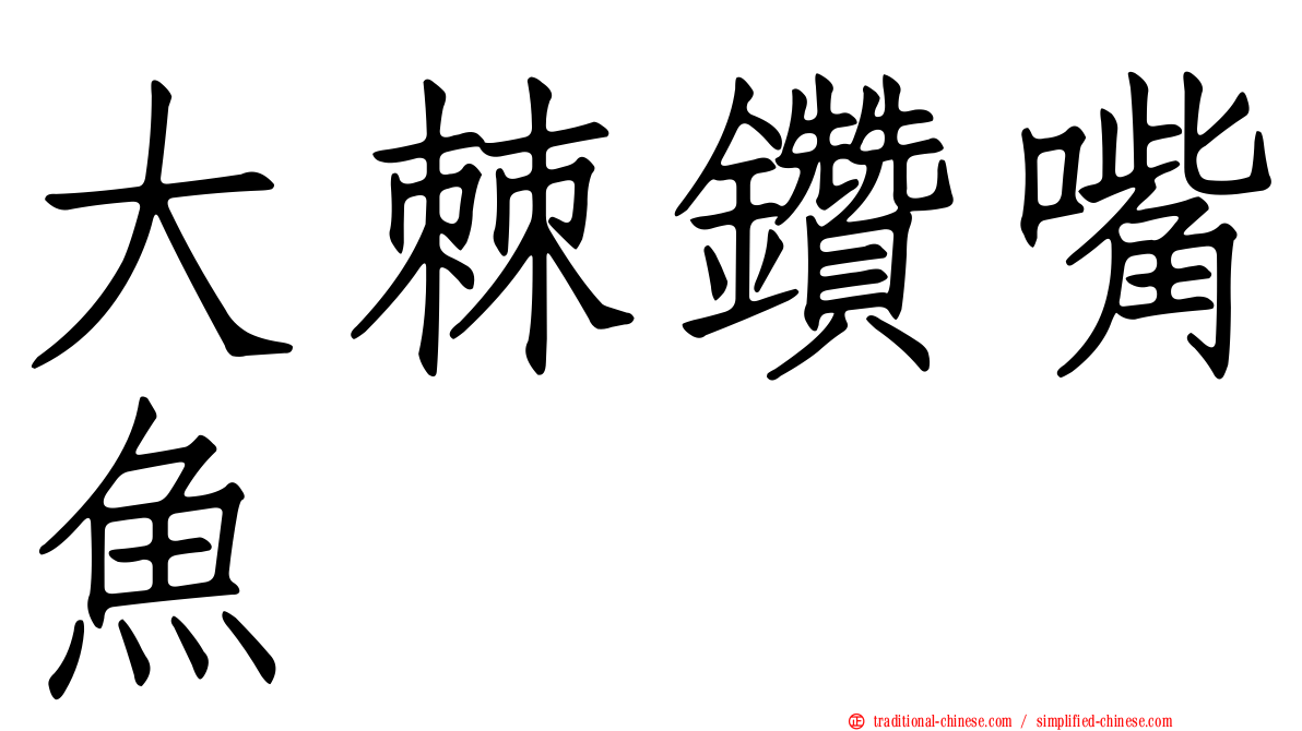 大棘鑽嘴魚