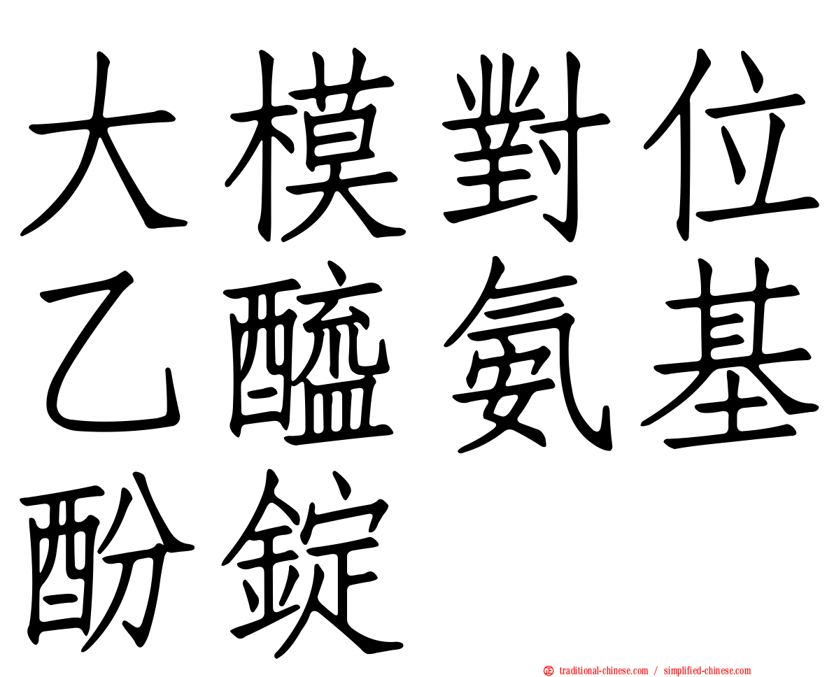 大模對位乙醯氨基酚錠