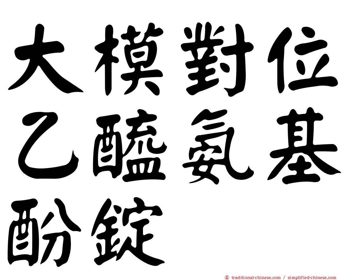 大模對位乙醯氨基酚錠