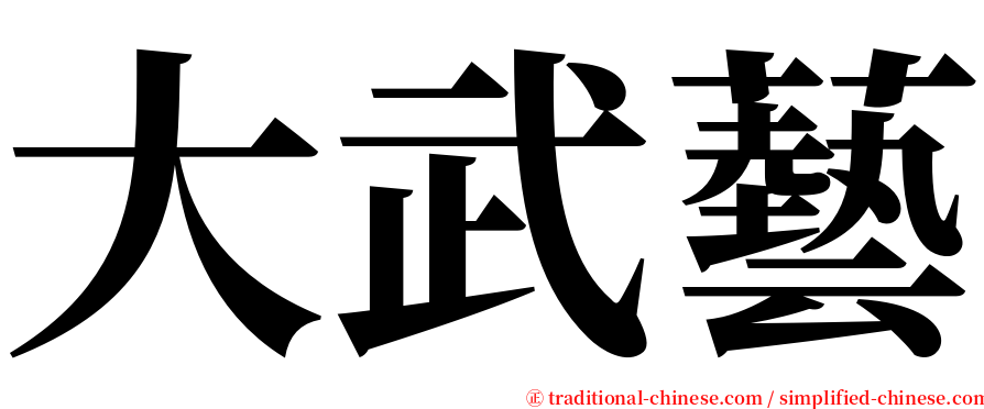 大武藝 serif font