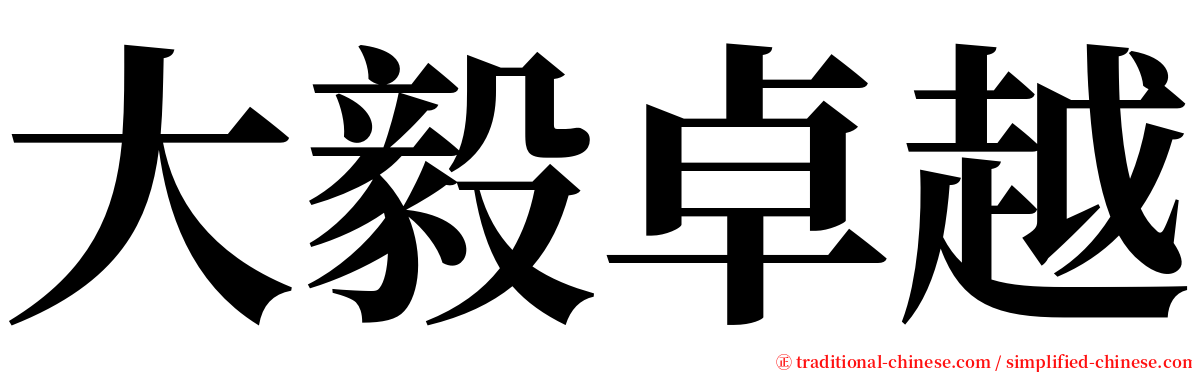 大毅卓越 serif font