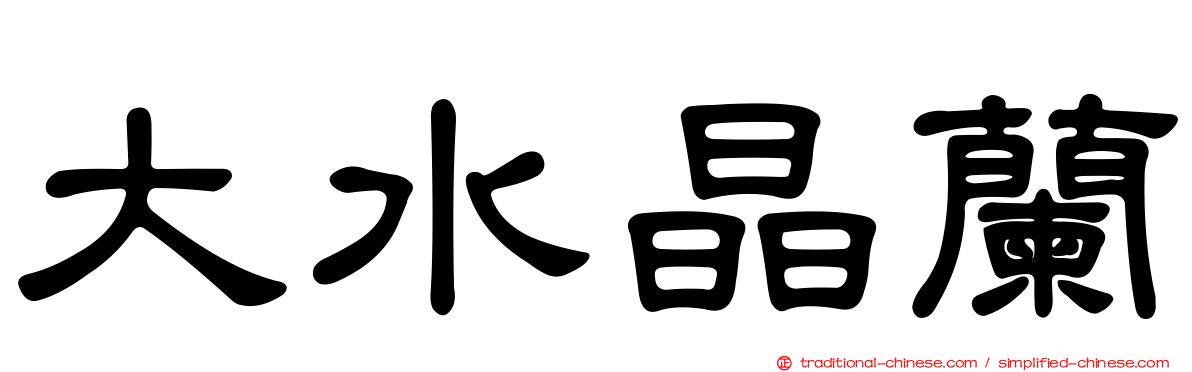 大水晶蘭