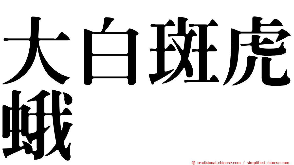 大白斑虎蛾