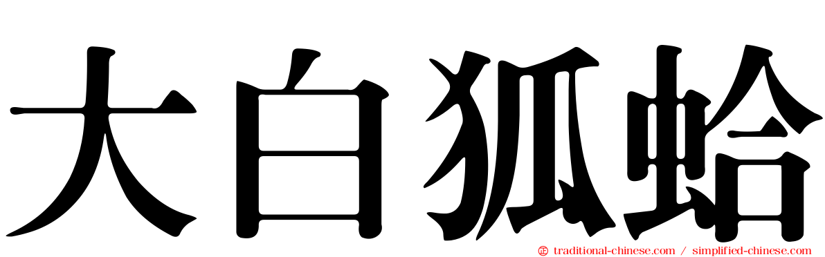 大白狐蛤