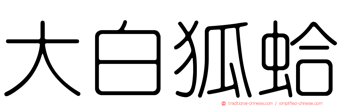 大白狐蛤