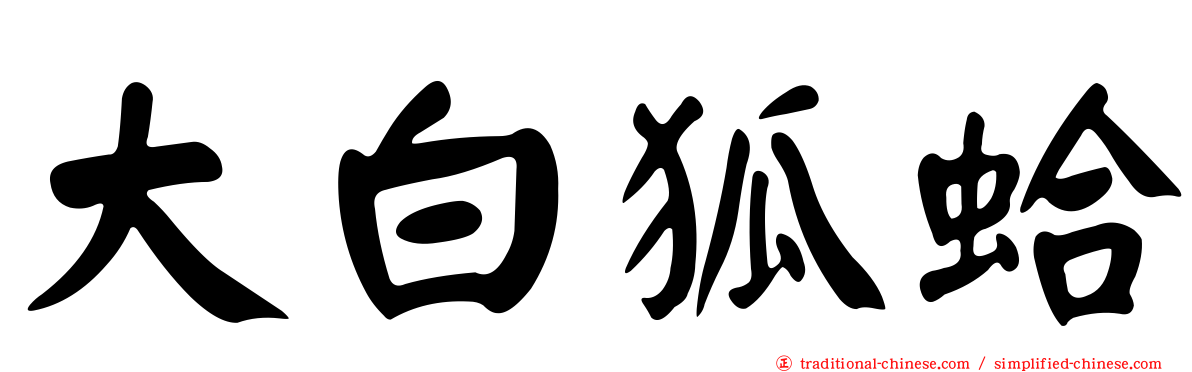 大白狐蛤