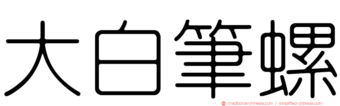 大白筆螺