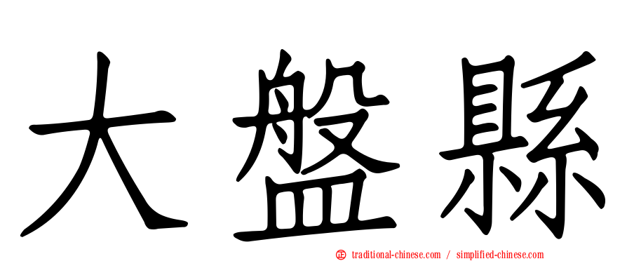 大盤縣