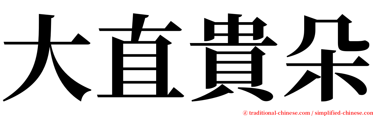 大直貴朵 serif font